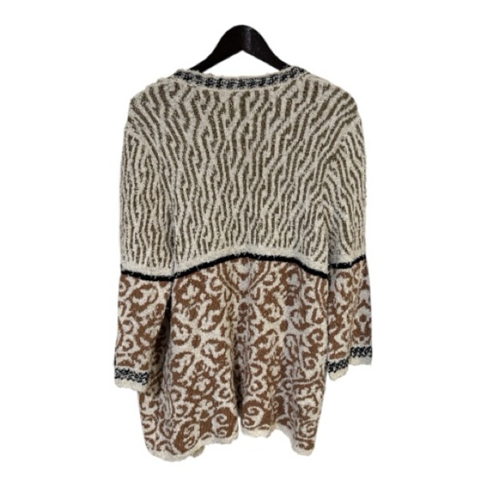 Chico's Animal Print Cardigan - Black Goal and Brown - Picture 3 of 6